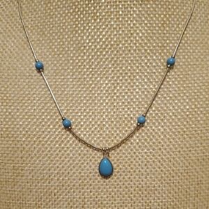 Turquoise And Sterling Silver Necklace
